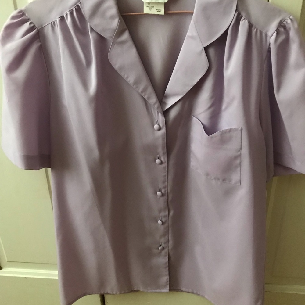 Vintage 70’s Lilac Blouse Size 10